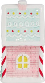 SWEET X-MAS Dóza na sušienky perníková chalúpka - ružová