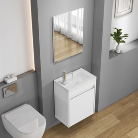 Závesná skrinka s umývadlom Houseland Lila 40 cm biela