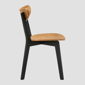 Set dvoch jedálenských stoličiek VIERI čierne / hnedé 718120