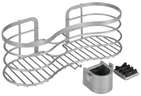 Závesná oceľová kúpeľňová polička v striebornej farbe Viva! – Metaltex