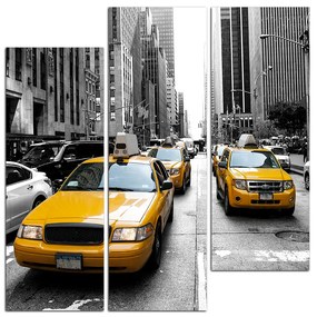 Obraz na plátne - Taxi z New Yorku - štvorec 3927C (105x105 cm)