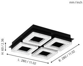 Eglo 99326 - LED Stropné svietidlo FRADELO 4xLED/4W/230V
