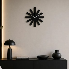 Dizajnové nástenné hodiny: Black Star - Čierne plexi  30 x 40 cm | atelierDSGN