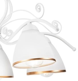 Luster na reťazi RETRO II 5xE27/60W/230V biela