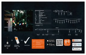 Záhradná vonkajšia svetelná reťaz 4,5 W SMART+ String Light RGB + W LEDVANCE