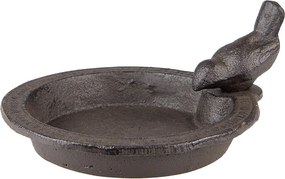 Hnedé liatinové náustok/krmítko pre vtáčiky - 16*18*9 cm