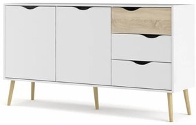 Biela komoda OSLO 75381 s 3 zásuvkami