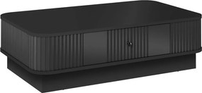 Čierny konferenčný stolík Vesper 103x60 cm so zásuvkou na sokli - čierny úchyt