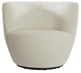 Biele kreslo z textílie buklé Senja – Light & Living