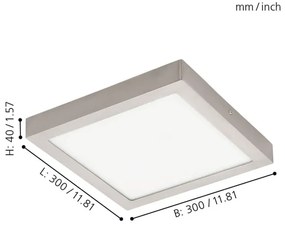 Eglo 96681 - LED RGBW stmievateľné stropné svietidlo FUEVA-C LED/21W/230V