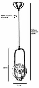 Stropné svietidlo Ahu Tekli Beyaz Camlı Eskitme Sarkit, biela