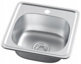 Erga HD, 1-komorový oceľový drez 385x385x160 mm, ERG-MLS-HD3838S