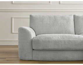 Svetlosivá ženilková rohová pohovka (pravý roh/s leňoškou) Leonore – Bobochic Paris