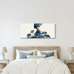 Obraz - Mramorový profil ženy (120x50 cm)