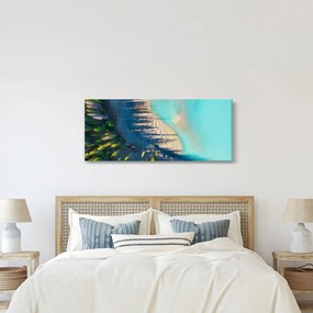 Obraz - Pohľad na jazero (120x50 cm)
