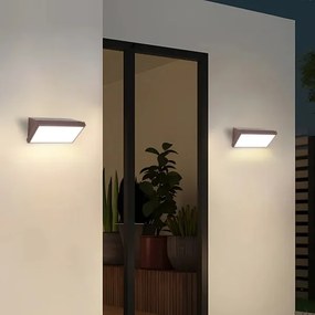 Brilagi-LED Vonkajšie nástenné svietidlo so senzorom TRIANGLE LED/20W/230V hnedá IP65