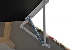 Čalúnená manželská posteľ VIVA, 200x180, kvety / béžová (2108 / aston 1)