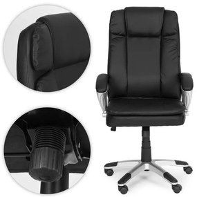 Ergonomická kožená kancelárska stolička s dvojitou výplňou