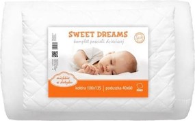 Súprava detskej prikrývky 100x135 cm a vankúša 40x60 cm do postieľky (Sweet Dreams) - rozbalená