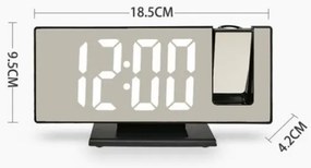 Zrkadlové digitálne hodiny so stojanom