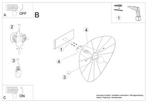 ESKOLA 110 Stropné/nástenné svetlo, čierna TH.014CZ - Sollux