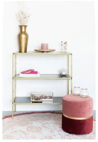 Čierna/v zlatej farbe kovová knižnica 80x89x35 cm Liah – White Label