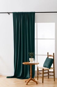 Zelený zatemňovací záves VELVET 135x250 cm Zavesenie: Riasiaca páska