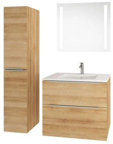 Mereo Mereo, Mailo, kúpeľňová skrinka s keramickým umývadlom 61 cm, chrómové madlo, MER-CN520