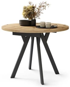 Jedálenský stôl ARTUR dub artisan/čierny