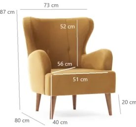 Kreslo ušák NEKO zlaté