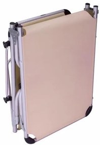 Garthen 61126 Záhradné skladacie ležadlo so strieškou - béžové