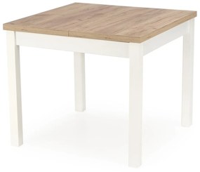 Rozkladací jedálenský stôl TIAGO SQUARE remeselný dub/biely