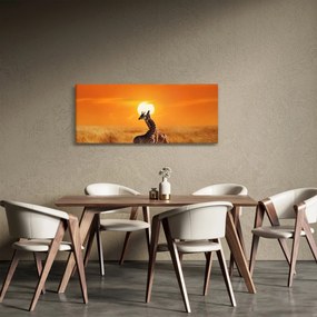 Obraz - Žirafy v národnom parku Serengeti (120x50 cm)