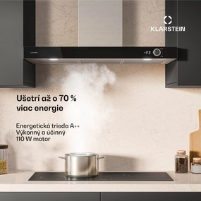 Klarstein AirNova digestor, recirkulácia a odsávanie vzduchu, energetická účinnosť A++, 110 W, 620 m³/h