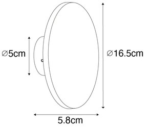 Moderné vonkajšie nástenné svietidlo hrdzavohnedé vrátane LED IP54 - Skyf