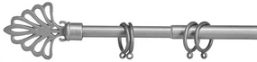 Sivá kovová garniža VALANCE PLUM 120-210 cm