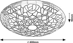Brilagi - Tiffany vitrážové stropné svietidlo GARLAN 2xE27/60W/230V
