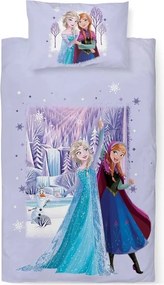 Obliečky do detskej postieľky Ľadové kráľovstvo - motív Anna a Elsa - 100% bavlna - 40x60 cm + 100x135 cm