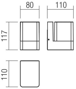 Redo 90489 - LED Vonkajšie nástenné svietidlo TOK LED/9,4W/230V IP44 antracit