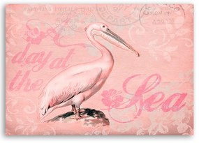 Gario Obraz na plátne Pelikán na ružovom pozadí - Andrea Haase Rozmery: 60 x 40 cm