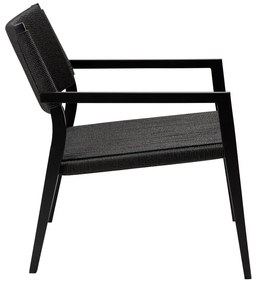 Čierne kreslo s trstinovým výpletom Loop – DAN-FORM Denmark