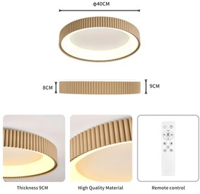 Brilagi - stmievateľné LED stropné svietidlo FALCON MODERN LED/30W/230V 40 cm béžové + diaľkové ovládanie