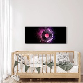 Obraz - Vinylová doska v ružovo-fialových (120x50 cm)