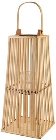 Proutěná lucerna LUCIE Natural 26,5x57 cm hnědá