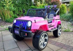 LEAN CARS Elektrické autíčko Jeep S2388 ružové 4x45W