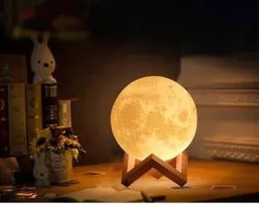 Zaparkorun LED lampička v dizajne Mesiaca Luna