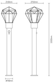 Globo 31357S - Vonkajšia lampa so senzorom HORACE 1xE27/15W/230V IP44