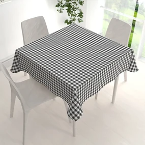 Biante Dekoračný štvorcový obrus Rebeka RE-011 Sivo-biela kocka stredná 70x70 cm