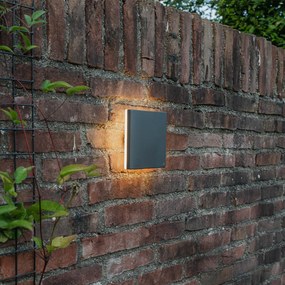 Dizajnová nástenná lampa sivá hliníková 15 cm vrátane LED 9W - Skyf