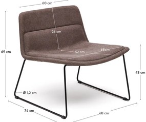 Hnedé kreslo Zahara – Kave Home